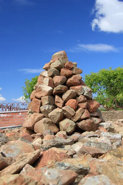 stock image Mound of stones piled in a Buddhist temple