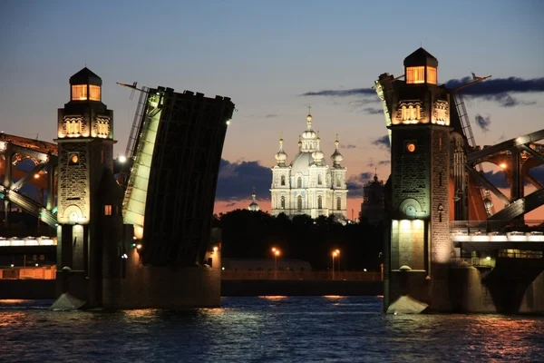 stock image Swing bridge in St. Petersburg, Russia