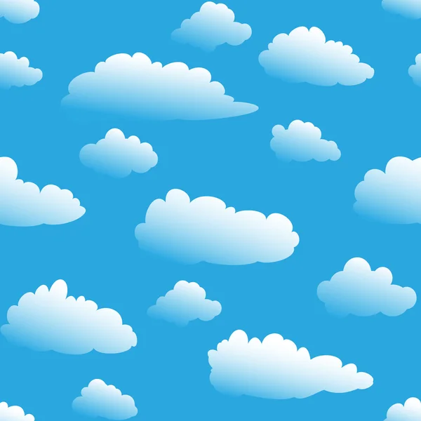 Безшовний пухнастий хмарний фон — стоковий вектор