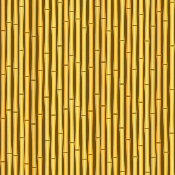 Fondo de textura sin costura de pared de bambú vintage — Vector de stock