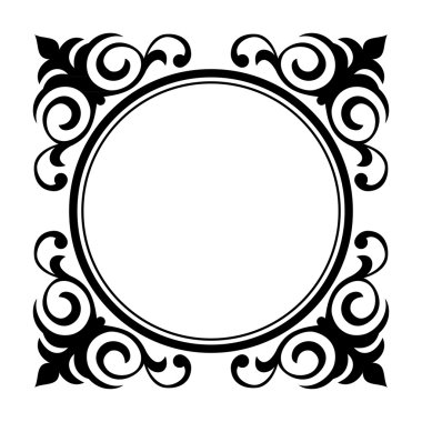 Circle ornamental decorative frame clipart