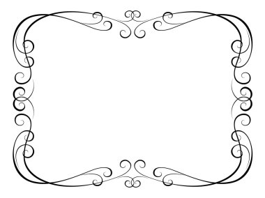 Calligraphy ornamental decorative frame clipart