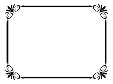 Simple ornamental decorative frame clipart