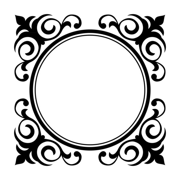 Круглая декоративная рамка
