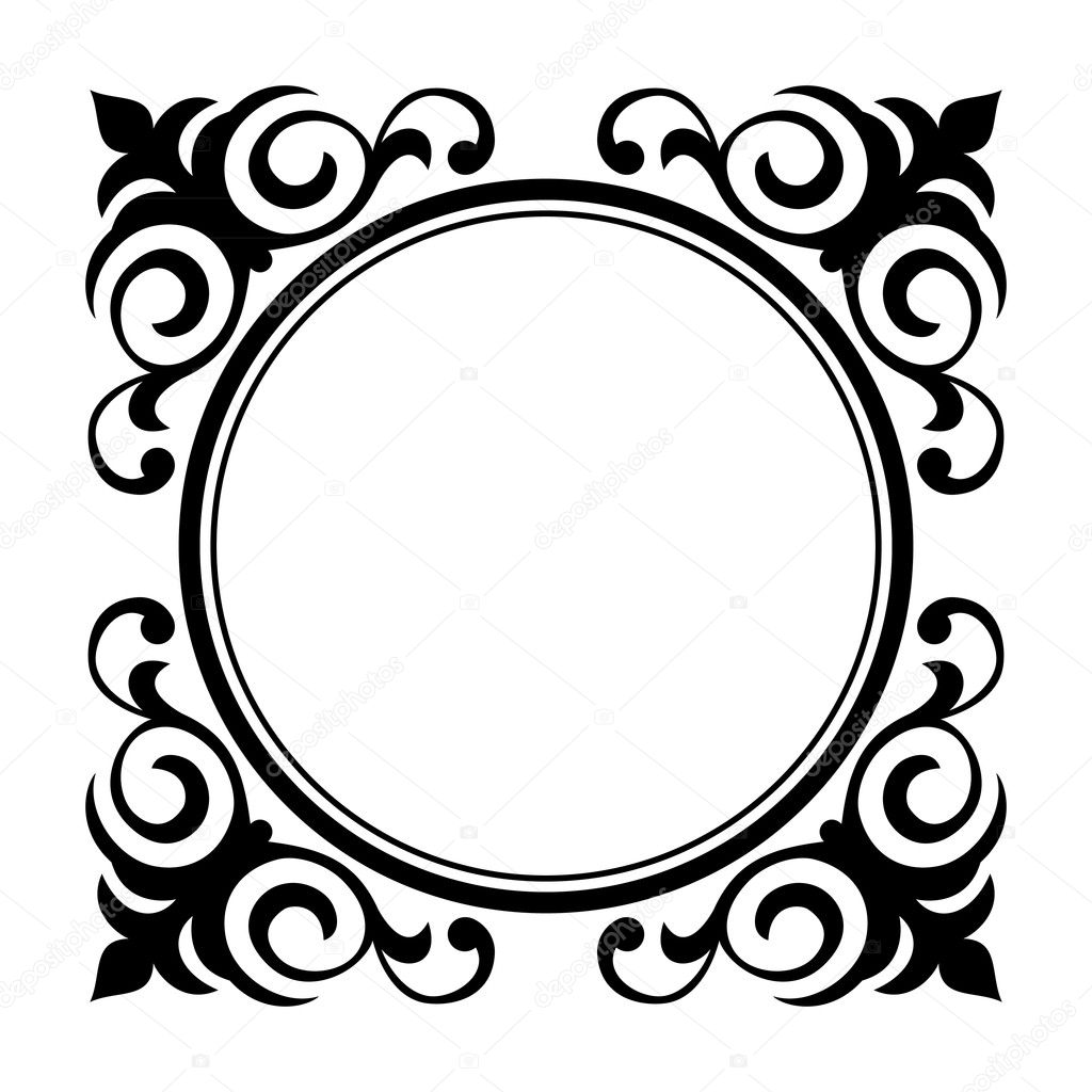 Decorative round frame Stock Vector by ©flowersmile 189836214