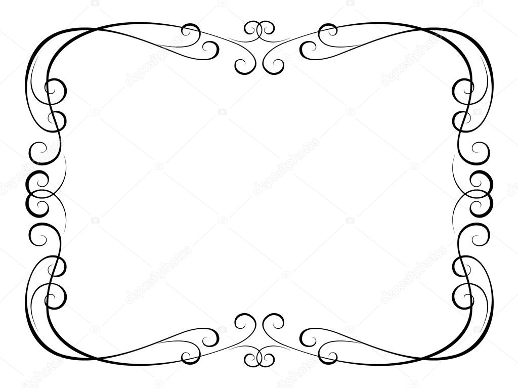 Calligraphy ornamental decorative frame