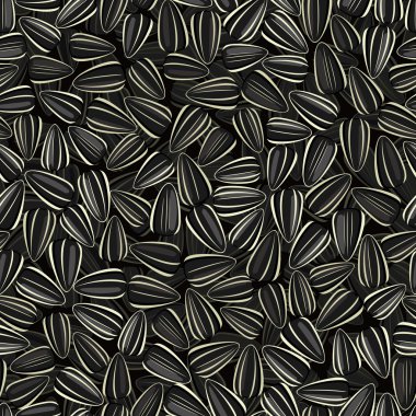 Sunflower seeds seamless background clipart