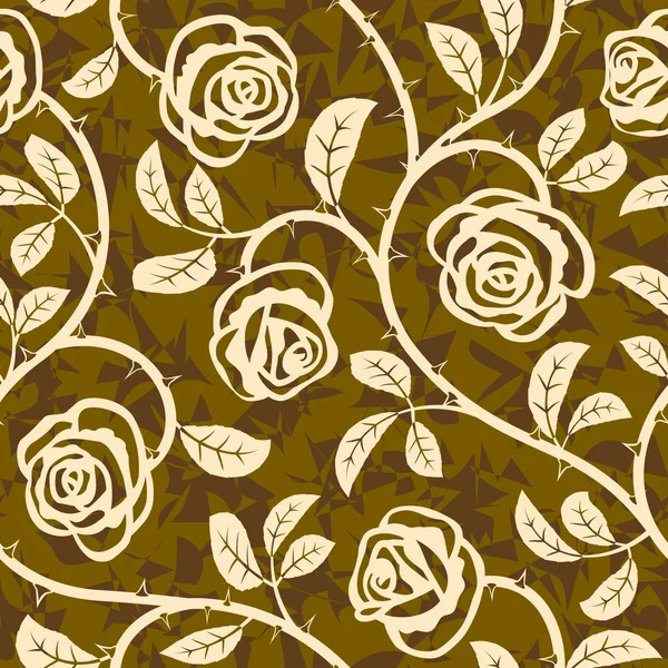 Fleurs roses Modèle de répétition vectorielle sans couture — Image vectorielle