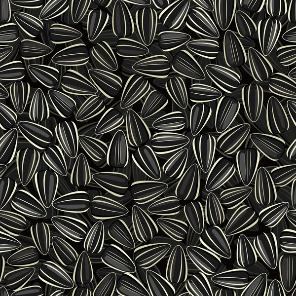 Sunflower seeds seamless background — Stock Vector