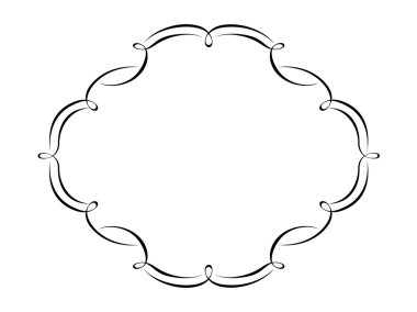 Calligraphy ornamental decorative frame clipart