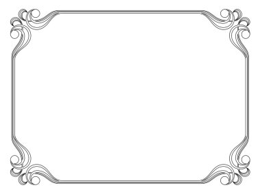 Simple ornamental decorative frame clipart