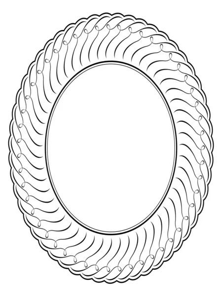 Moldura decorativa ornamental oval vetorial — Vetor de Stock