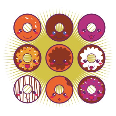 Happy Doughnuts clipart