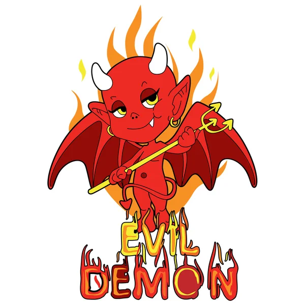 Злий демон хлопчик — стоковий вектор