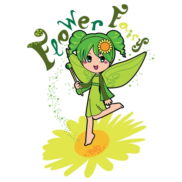 Flower Fairy — Stockvector