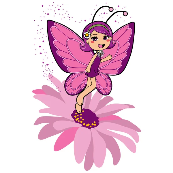 蝶の妖精 — ストックベクタ