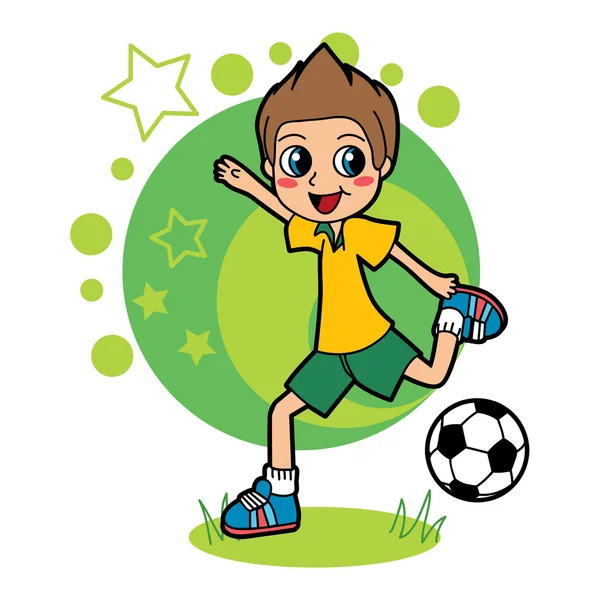 Fotboll kid — Stock vektor