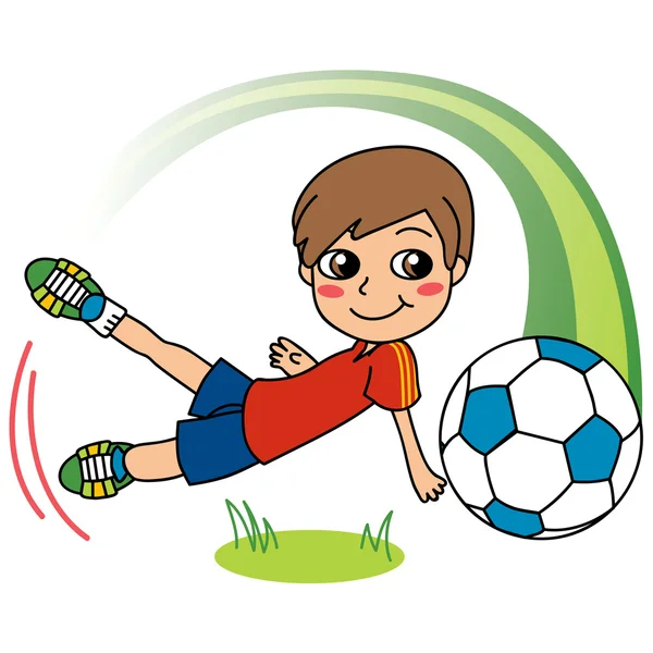 Soccer Boy — Stock Vector