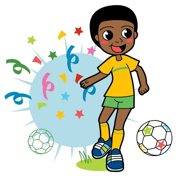 Αφρικανική ποδοσφαιριστής — Διανυσματικό Αρχείο