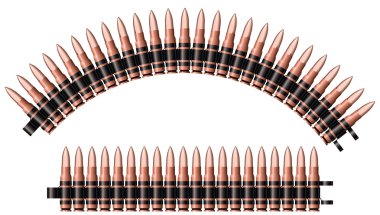 Machine-gun belts clipart