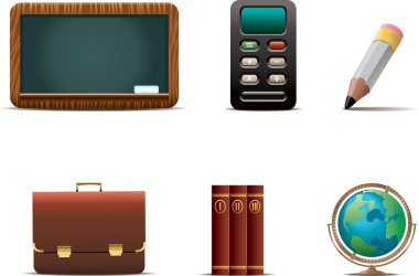 Educational icons clipart