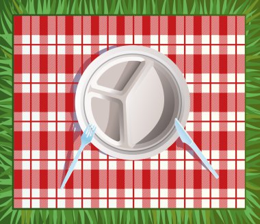 Picnic plate clipart