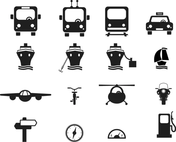 Ikonen des Transportwesens — Stockvektor