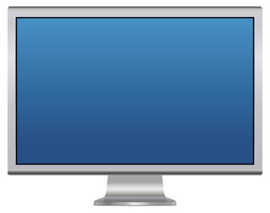 Blank LCD monitor. clipart