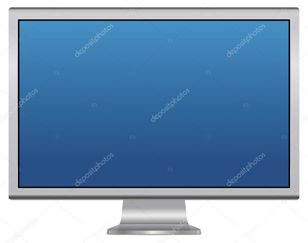 Blank LCD monitor.