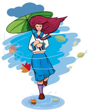 Autumn rain. clipart