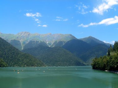 Lake Ritsa in Abkhazia clipart