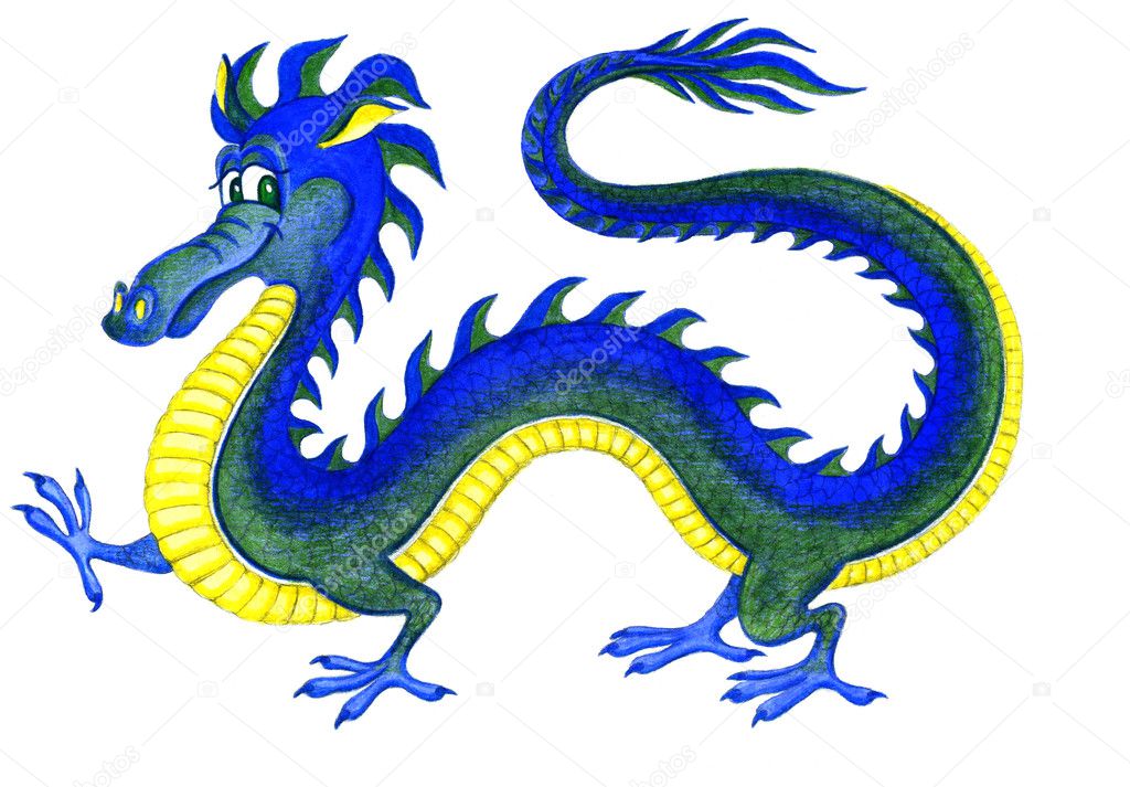 Cheerful water dragon a symbol of 2012 Stock Photo by ©vodolej 5624580