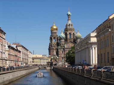 The orthodox temple Has rescued-on-blood in St.-Petersburg clipart