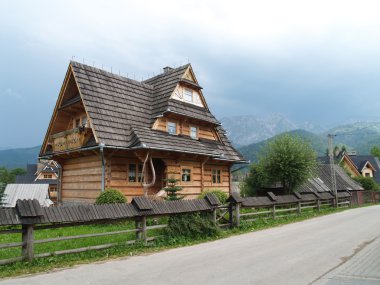 Street in Zakopane, Poland clipart