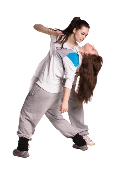 Die beiden Hip-Hop-Tänzerinnen — Stockfoto