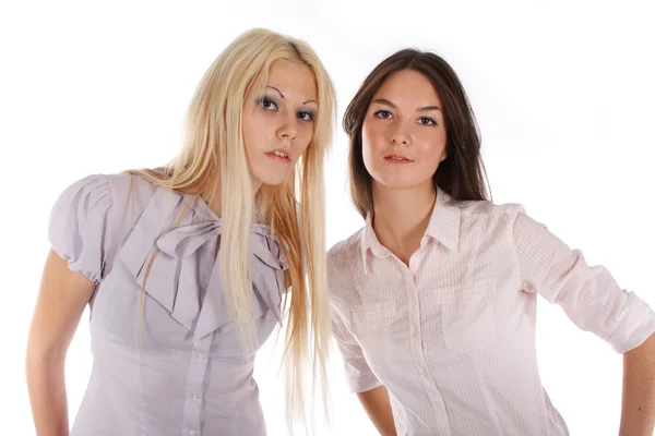 stock image Two woman on white background