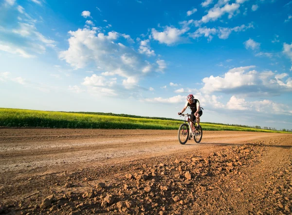 Ember, kerékpározás — Stock Fotó