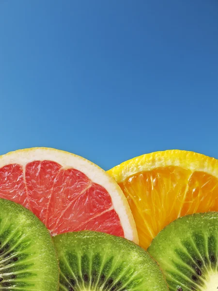 Kiwi, orange, grapefruit — Stock Photo, Image