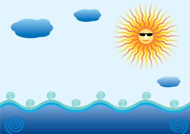 Sun and sea. clipart