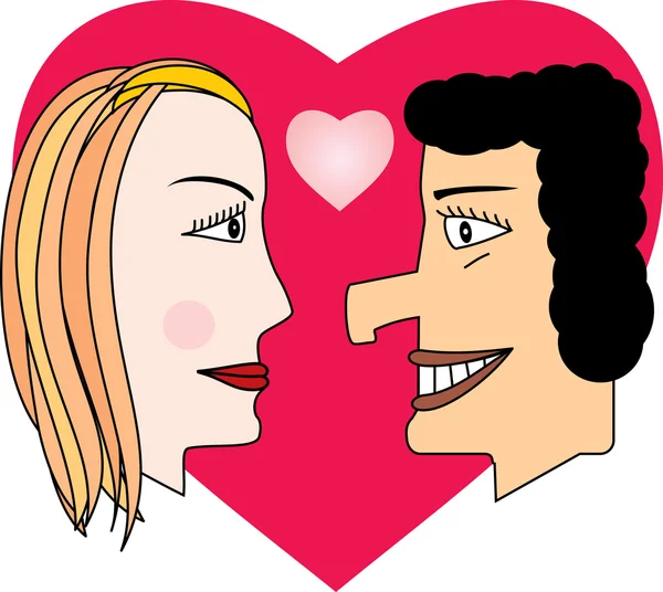 stock vector The man and the woman. Love and heart