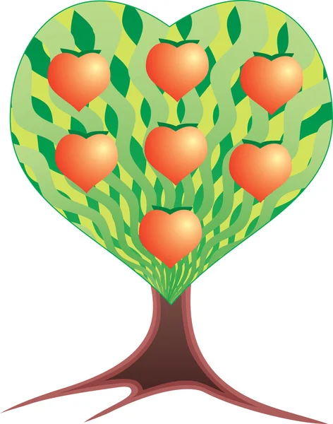 Árbol del amor. — Vector de stock