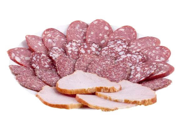 stock image Meat delicatessen plate