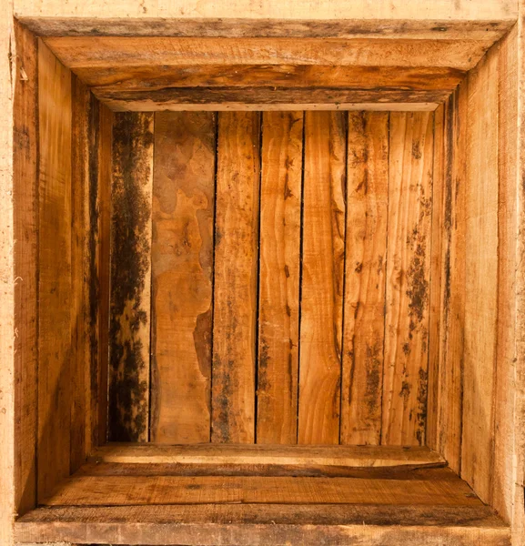 Inside wooden box — Stock Photo, Image