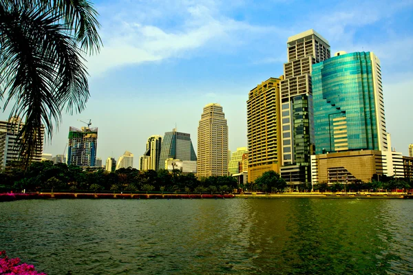 stock image City scape and reflection