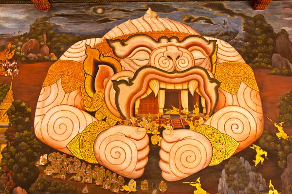 Hanuman com a pintura do tabernáculo — Fotografia de Stock