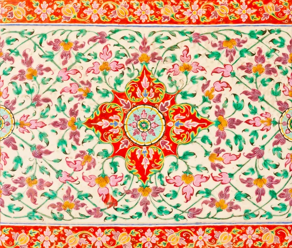 Texture de carreaux motif fleur — Photo