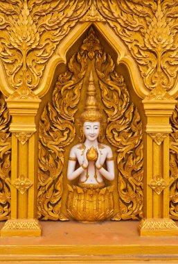 Angel decoration of buddhist temple clipart