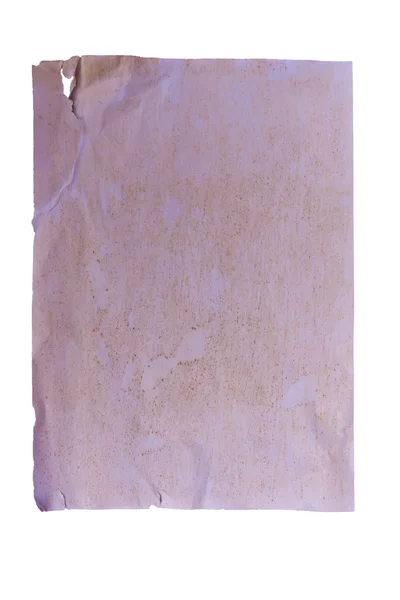 Starý papír izolované na bílém pozadí — Stock fotografie