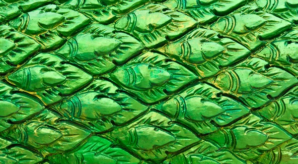 Πράσινο ταϊλανδέζικο στιλ μοτίβο τοίχο — Φωτογραφία Αρχείου