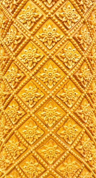 Golden Thai pattern pillar — Stock Photo, Image